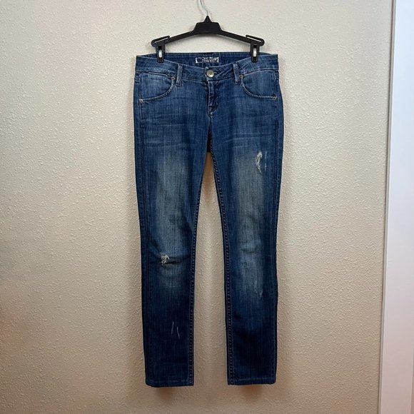 HUDSON Women's Runaway Flight Pant Jeans - Relaxed Fit With Side Zipper Detail, 26" Inseam, 9" Rise